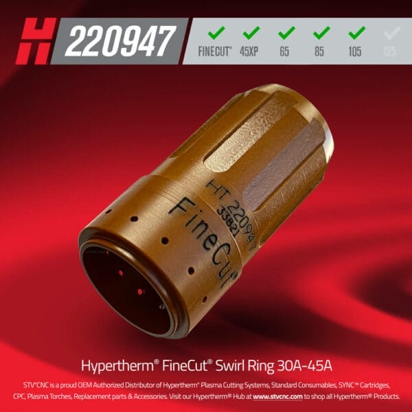 Hypertherm finecut swirl ring 220947