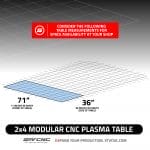2x4 cnc plasma table dimensions