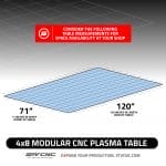 4x8 cnc plasma table dimensions