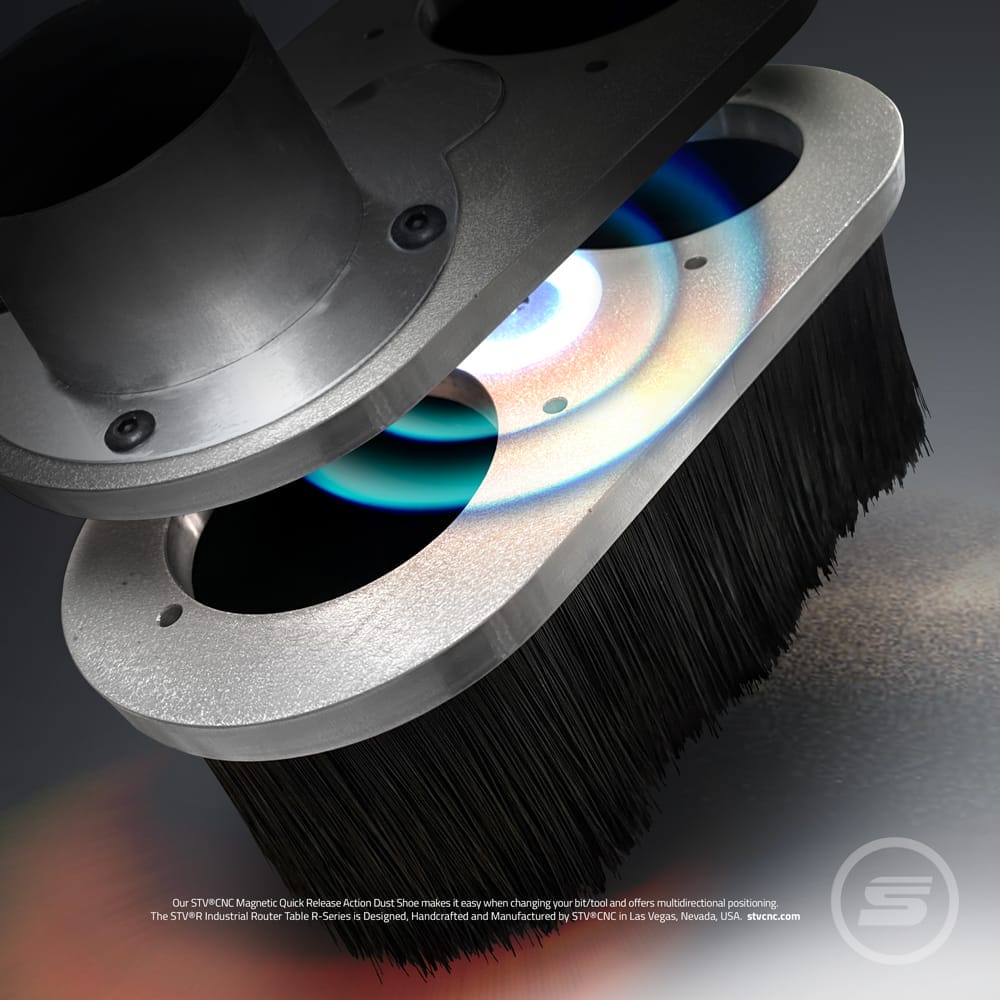 STVCNC Magnetic Quick Release Action Dust Shoe