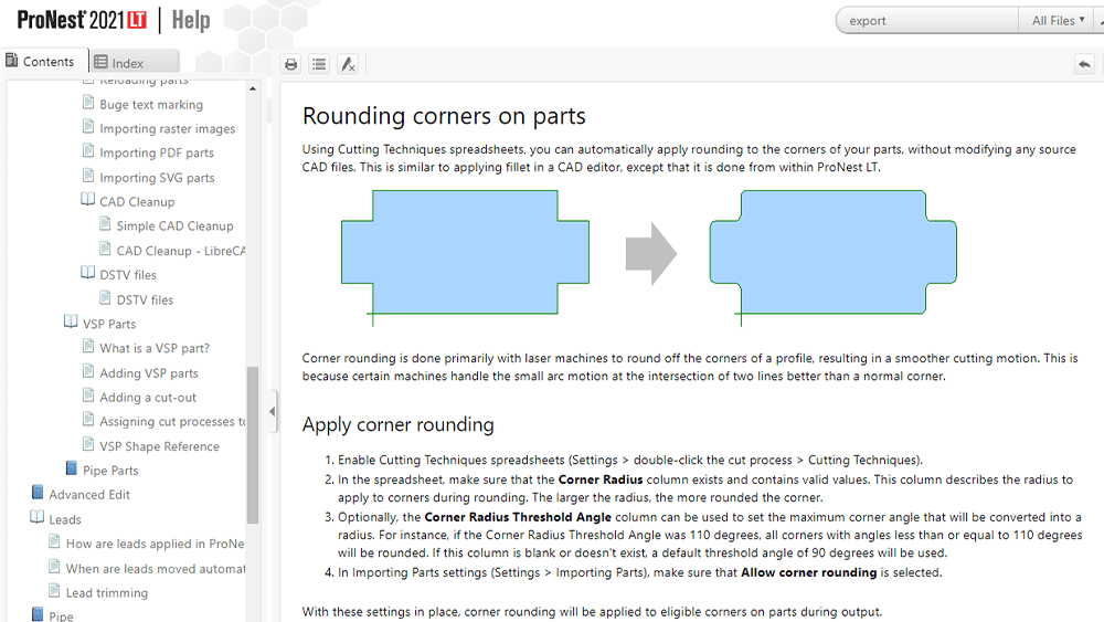 Hypertherm ProNest2021 LT Advanced Part editing in Software