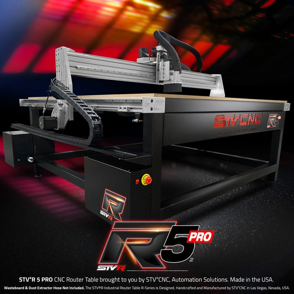 STVCNC STVR5PRO 5x5 CNC Welded Frame Table Router