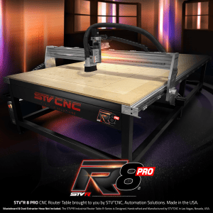 STVCNC STVR8PRO 4x8 CNC Welded Frame Table Router