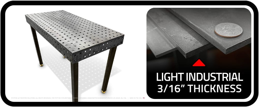 industrial welding fixture table 3/16"