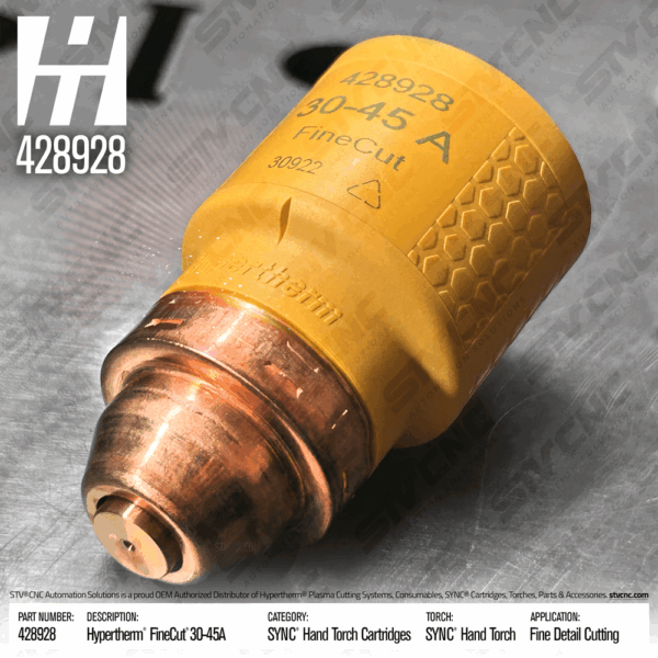 428928 Hypertherm® SmartSYNC® 30-45A Cartridge FineCut®